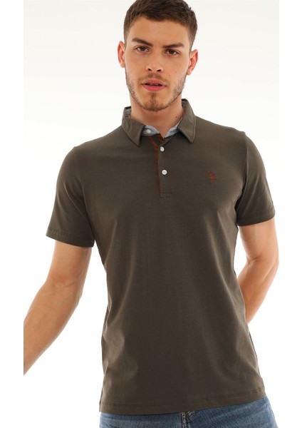 T8582 Dewberry Erkek T-Shirt-Haki