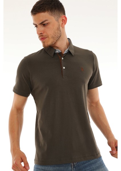 T8582 Dewberry Erkek T-Shirt-Haki indirimleri