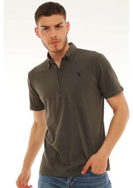T8583 Dewberry Erkek T-Shirt-Haki modelleri