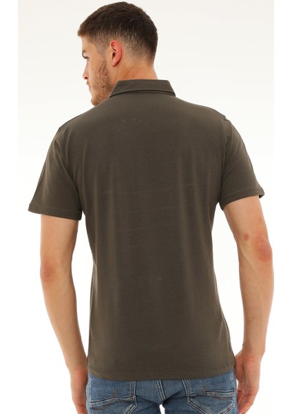 T8583 Dewberry Erkek T-Shirt-Haki indirimleri