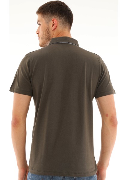 T8582 Dewberry Erkek T-Shirt-Haki modelleri