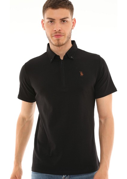 T8583 Dewberry Erkek T-Shirt-Siyah