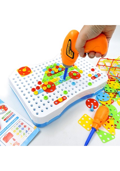 Babylondy Creative Mosaic Eğitici 3D Matkaplı Yaratıcı Tamir Seti Geometrik Puzzle Parçalı Çantalı