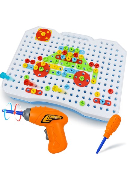 Babylondy Creative Mosaic Eğitici 3D Matkaplı Yaratıcı Tamir Seti Geometrik Puzzle Parçalı Çantalı