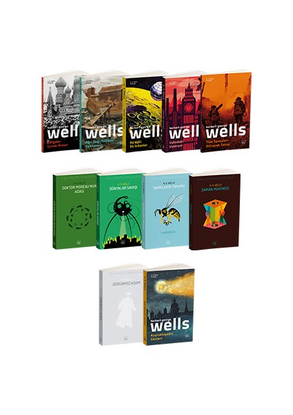 H. G. Wells 11 Kitap Takım