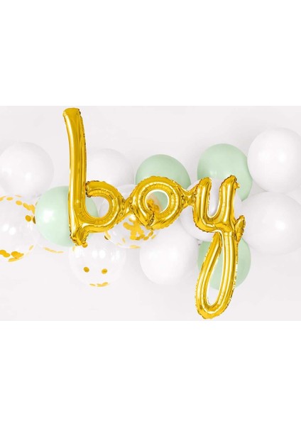 Boy Gold Folyo Balon - Bebek Çocuk Parti Kutlama Seti