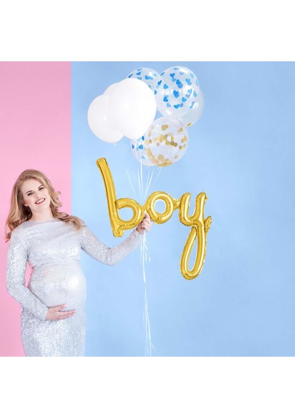 Boy Gold Folyo Balon - Bebek Çocuk Parti Kutlama Seti