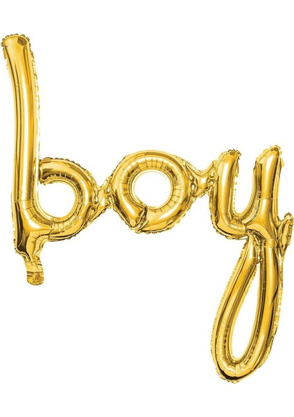 Boy Gold Folyo Balon - Bebek Çocuk Parti Kutlama Seti