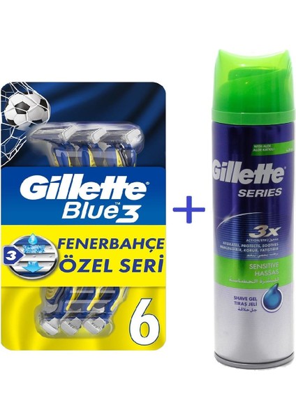 Blue3 Fenerbahçe + Sensitive Tıraş Jeli Series 200ML Avantaj Paketi