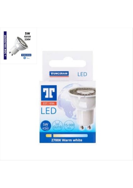 5W GU10 3000K Tungsram LED Çanak Ampul(8li Paket) fırsatları