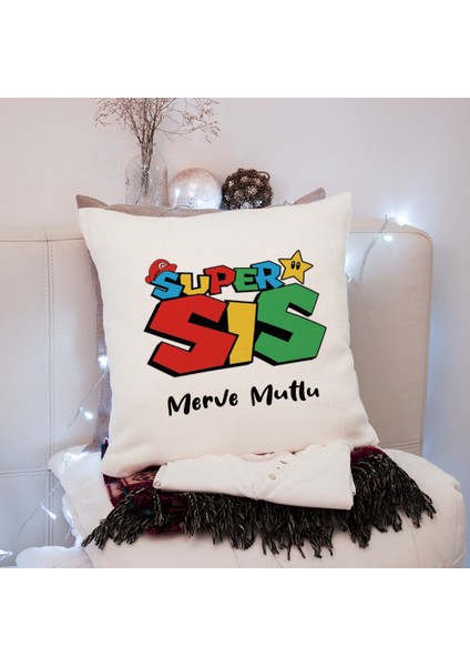 Kişiye Özel İsimli Super Sis Baskılı Yastık Kılıfı 2364