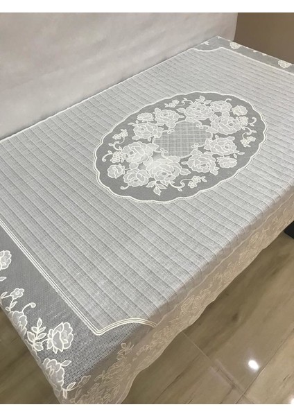 Yüksel Halime Fruşat Dantel Görünümlü Pvc Masa Örtüsü Krem 120 x 150 cm fiyatları