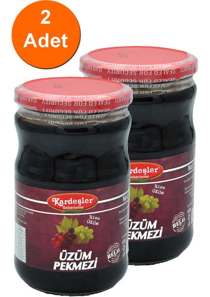 Kardeşler Üzüm Pekmezi (%100 Üzüm) Cam Kavanoz 600 G x 2A det
