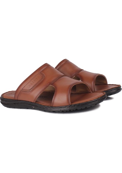 850182 167 Erkek Taba Hakiki Deri Büyük Numara Terlik fiyatları