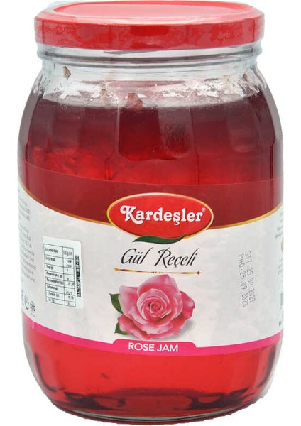 Kardeşler Gül Reçeli Cam Kavanoz 1800 gr