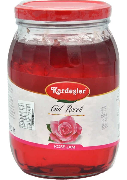 KŞ Kardeşler Şekerleme  Kardeşler Gül Reçeli Cam Kavanoz 1800 gr