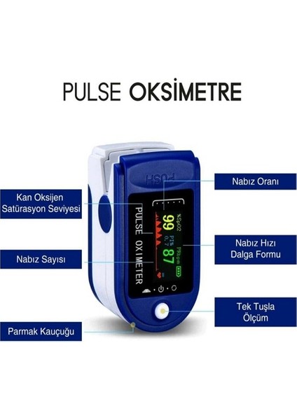 Oksimetre Parmak Tipi Nabız Oksijen Ölçer