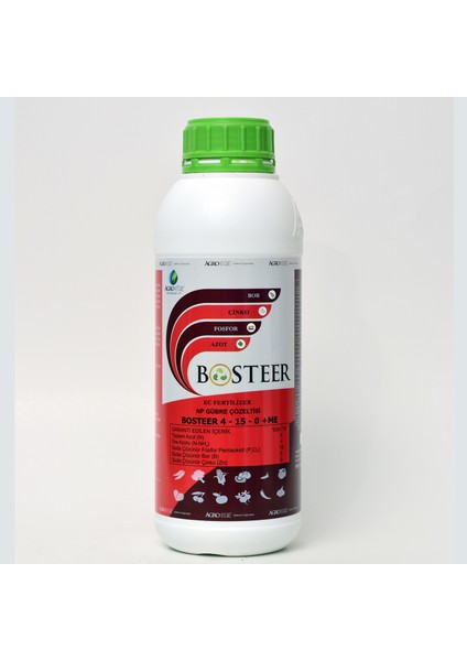 Bosteer 4-15-0 + 5 Bor (B) + 5 Çinko (Zn) ( 1 Lt )