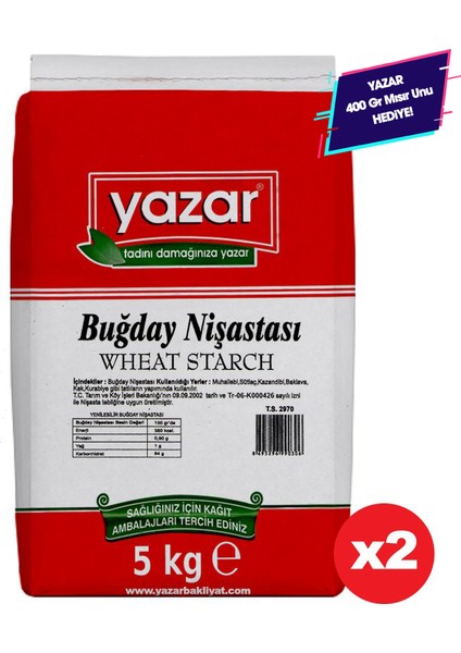 Buğday Nişastası 5 kg x 2 Paket