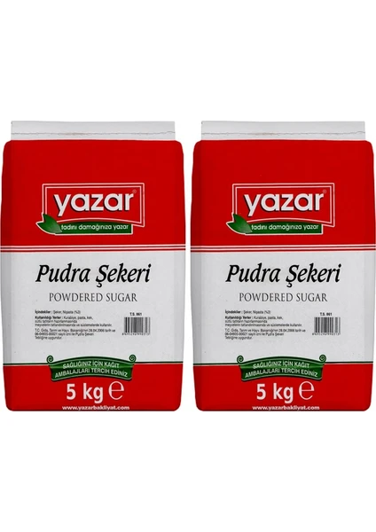 Pudra Şekeri 5 kg x 2 Paket