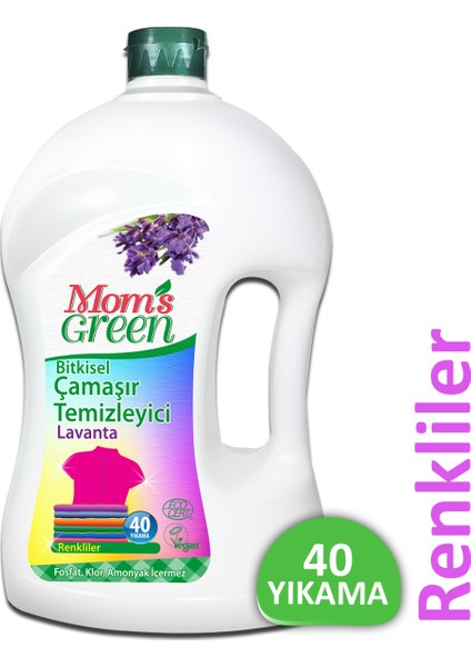 Mom’s Green Bitkisel Çamaşır Temizleyici Renkliler  40 Yıkama Eco