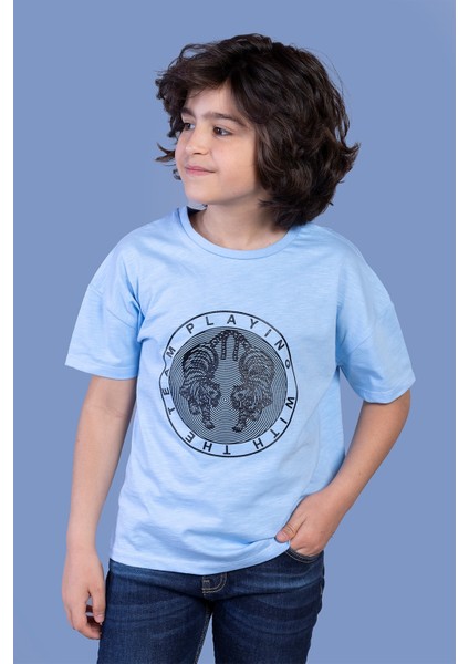 Toontoy Erkek Çocuk Kabartma Baskılı Tişört