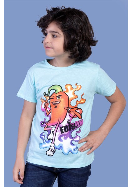 Toontoy Erkek Çocuk Acı Biber Baskılı Tişört