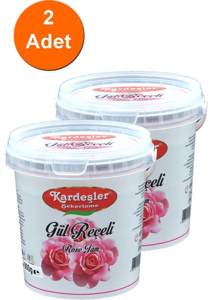Gül Reçeli Kova 800 gr X2