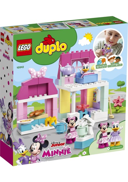 Duplo® # Disney Minnie#nin Evi ve Kafe 10942 ÇOCUKLAR İçin Minnie Fare ve Ördek Daisy ile Bebek Evi Yapım Oyuncağı (91 parça)