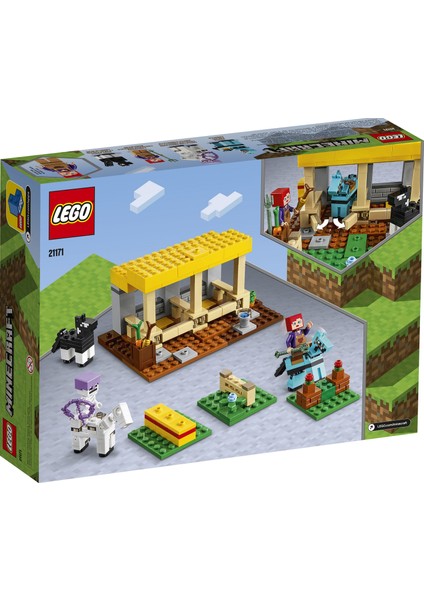 LEGO® Minecraft# At Ahırı 21171 Yapım Seti; Çocuklar İçin Eğlenceli Minecraft Çiftlik Oyuncağı, Iskelet Süvari Içerir (241 Parça)