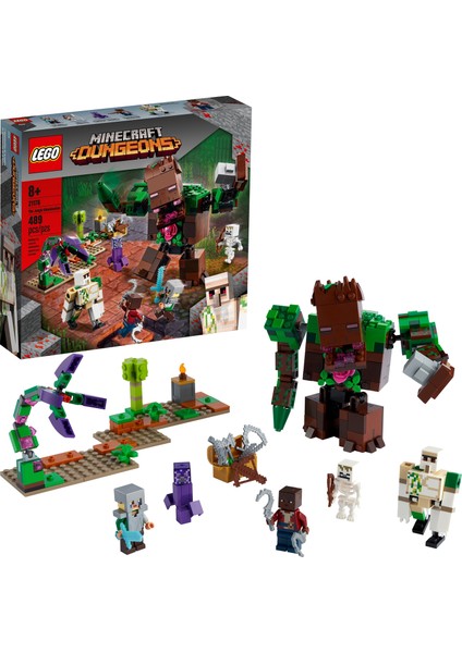 Minecraft# Orman Yaratığı 21176 Yapım ve Oyun Seti; Çocuklar İçin Eğlenceli Minecraft Dungeons# Keşif Oyuncağı (487 Parça)