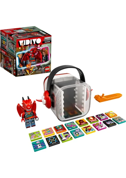 LEGO® Vidiyo# Metal Dragon Beatbox 43109 Yapım Seti Oyuncağı; Çocukları Kendi Müzik Kliplerini Yönetmeye ve Oynamaya Teşvik Edin (86 Parça)