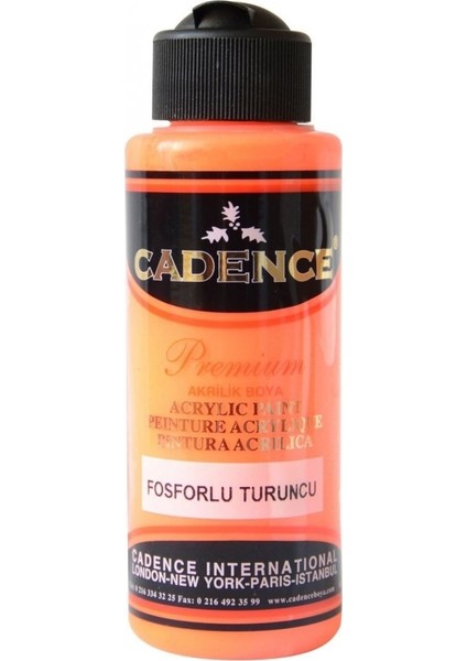 Akrilik Boya 120 ml Neon Turuncu (Su Bazlı -Ahşap Boya)