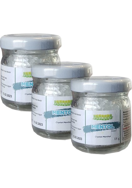 3 Kutu Kristal Mentol 15 gr