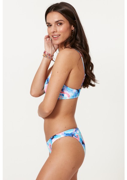 Askılı Bustiyer Bikini Takım 217203 Batik Desenli