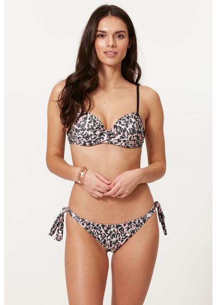 Pierre Cardin Dönen Dolguluı Bikini Takım 217368 Pembe Leopar