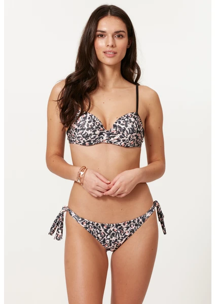 Pierre Cardin Dönen Dolguluı Bikini Takım 217368 Pembe Leopar