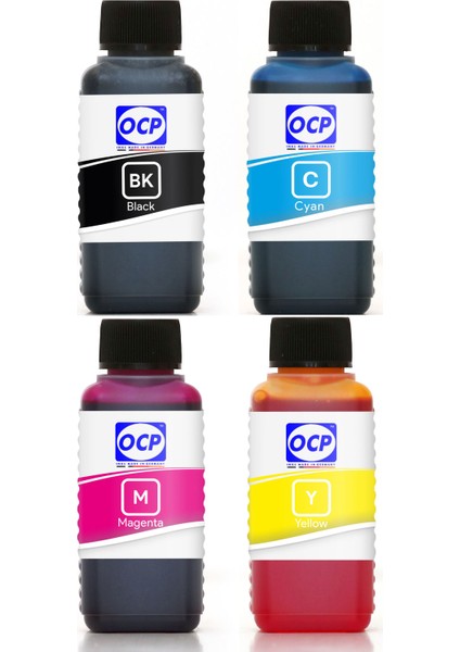 OCP  Deskjet Ink Advantage 6525e Yazıcı Uyumlu Kartuş Mürekkebi 100ml OCP Set-4 Renk