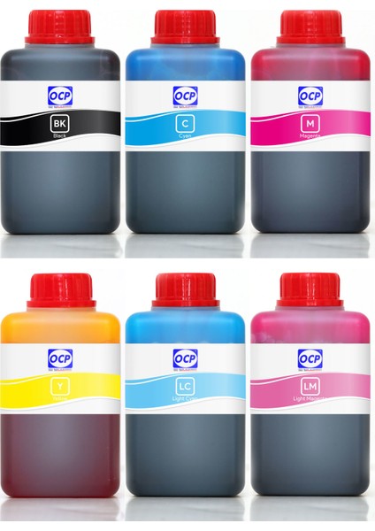 Photosmart C6190 Yazıcı Uyumlu Kartuş Mürekkebi 500ml OCP Set-6 Renk