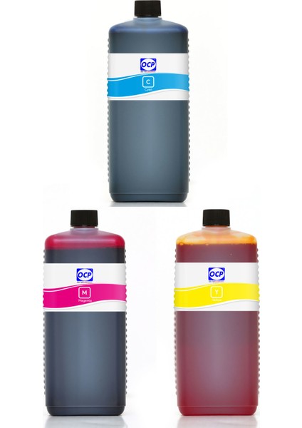 Photosmart 230V Yazıcı Uyumlu Kartuş Mürekkebi 1000ml OCP Set-3 Renk