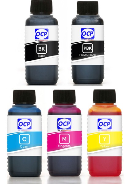 Photosmart C5383 Yazıcı Uyumlu Kartuş Mürekkebi 100ml OCP Set-5 Renk