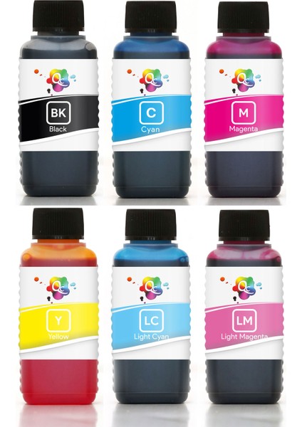 Stylus Photo R285 Yazıcı Uyumlu Kartuş Mürekkebi PRO 100ml PRO Set-6 Renk