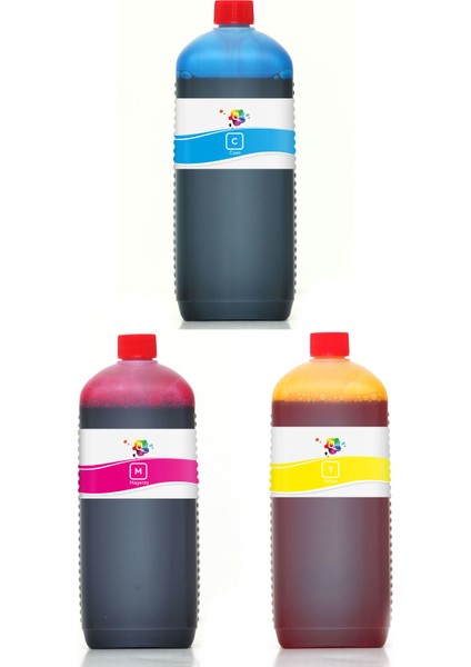 Photosmart 385XI Yazıcı Uyumlu Kartuş Mürekkebi PRO 1000ml PRO Set-3 Renk