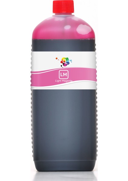 Photosmart C6160 Yazıcı Uyumlu Kartuş Mürekkebi PRO 1000ml LM Dye-Açık Kırmızı