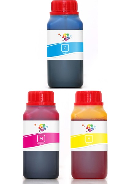 Photosmart A445 Serisi Yazıcı Uyumlu Kartuş Mürekkebi PRO 250ml PRO Set-3 Renk