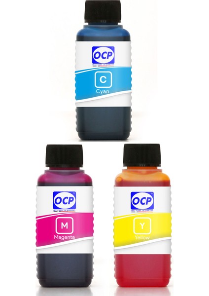 Photosmart A628 Serisi Yazıcı Uyumlu Kartuş Mürekkebi 100ml OCP Set-3 Renk