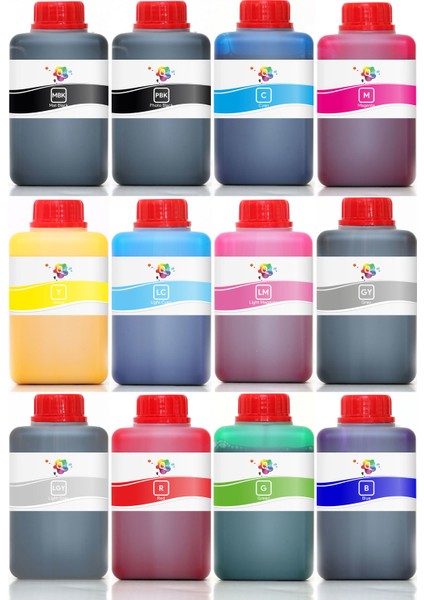 Designjet Z2100 Yazıcı Uyumlu Kartuş Mürekkebi PRO 500ml PRO Set-12 Renk