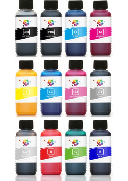 Designjet Z3100 Yazıcı Uyumlu Kartuş Mürekkebi PRO 100ml PRO Set-12 Renk