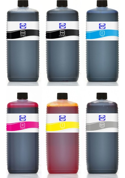 Designjet T1300 1118mm Postscript Yazıcı Uyumlu Kartuş Mürekkebi 1000ml OCP Set-6 Renk
