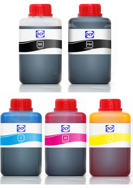 Photosmart C5324 Yazıcı Uyumlu Kartuş Mürekkebi 500ml OCP Set-5 Renk